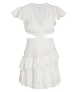 LoveShackFancy Audrina Cut-Out Minidress