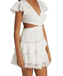 LoveShackFancy Audrina Cut-Out Minidress -LoveShackFancy And Billionaire Boys Club Sales unnamed file 112