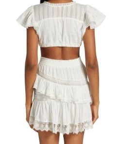 LoveShackFancy Audrina Cut-Out Minidress -LoveShackFancy And Billionaire Boys Club Sales unnamed file 113