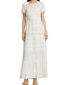 LoveShackFancy Medina Victorian Cotton Eyelet Maxi Dress -LoveShackFancy And Billionaire Boys Club Sales unnamed file 118