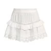 LoveShackFancy Tanisha Eyelet & Lace Mini Skirt