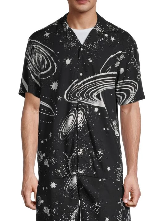 Billionaire Boys Club Invasion Woven Button-Front Shirt For Men 3 Billionaire Boys Club Invasion Woven Button-Front Shirt For Men - Image 3