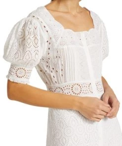 LoveShackFancy Helena Eyelet Midi Dress -LoveShackFancy And Billionaire Boys Club Sales unnamed file 152