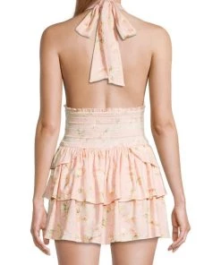 LoveShackFancy Deanna Halter Smocked Minidress -LoveShackFancy And Billionaire Boys Club Sales unnamed file 158