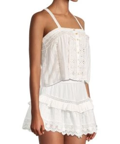 LoveShackFancy Maitri Lace-Trim Embroidered Tank Top -LoveShackFancy And Billionaire Boys Club Sales unnamed file 170