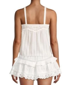 LoveShackFancy Maitri Lace-Trim Embroidered Tank Top -LoveShackFancy And Billionaire Boys Club Sales unnamed file 171