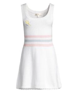 LoveShackFancy Indiana Embroidered Scallop-Trim Minidress