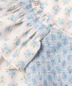 LoveShackFancy Athalia Smocked Asymmetrical Dress -LoveShackFancy And Billionaire Boys Club Sales unnamed file 215