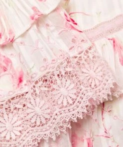 LoveShackFancy Tanisha Lace-Trim Ruffle Mini Skirt -LoveShackFancy And Billionaire Boys Club Sales unnamed file 234