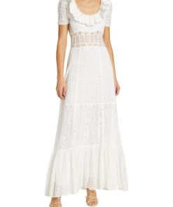 LoveShackFancy Stassie Eyelet Lace Maxi Dress -LoveShackFancy And Billionaire Boys Club Sales unnamed file 239