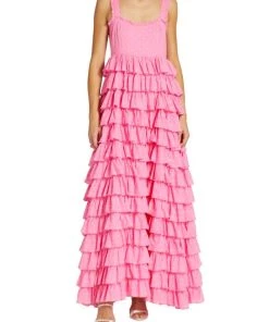 LoveShackFancy Idra Ruffle Gown -LoveShackFancy And Billionaire Boys Club Sales unnamed file 265