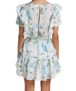 LoveShackFancy Natasha Ruffle-Shoulder Minidress -LoveShackFancy And Billionaire Boys Club Sales unnamed file 281