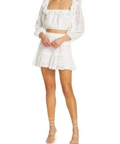 LoveShackFancy Diamond Lace Mini Skirt -LoveShackFancy And Billionaire Boys Club Sales unnamed file 285