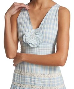 LoveShackFancy Roan Gingham Midi-Dress -LoveShackFancy And Billionaire Boys Club Sales unnamed file 296