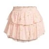 LoveShackFancy Smocked Ruffle Mini Skirt