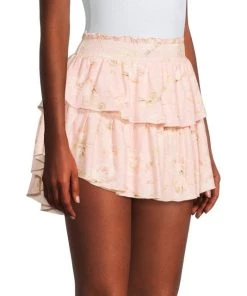 LoveShackFancy Smocked Ruffle Mini Skirt -LoveShackFancy And Billionaire Boys Club Sales unnamed file 315