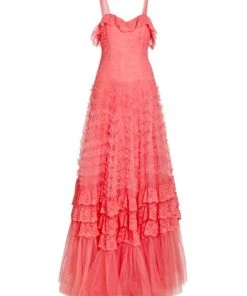 LoveShackFancy Sharelle Tiered Tulle Gown