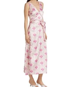 LoveShackFancy Kendall Floral Satin Midi-Dress -LoveShackFancy And Billionaire Boys Club Sales unnamed file 33