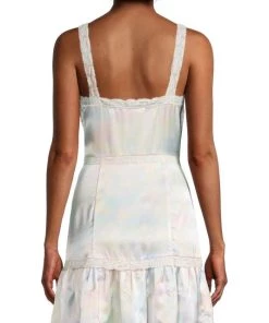 LoveShackFancy Navie Plunge-Neck Lace-Trim Minidress -LoveShackFancy And Billionaire Boys Club Sales unnamed file 330