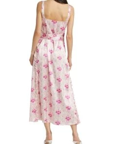 LoveShackFancy Kendall Floral Satin Midi-Dress -LoveShackFancy And Billionaire Boys Club Sales unnamed file 34