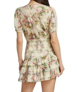 LoveShackFancy Keelin Asymmetric Swiss-Dot Cotton & Lace Minidress -LoveShackFancy And Billionaire Boys Club Sales unnamed file 351