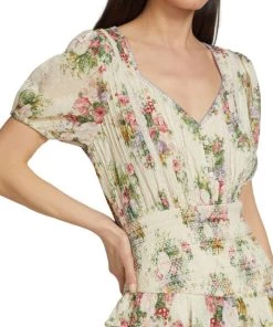 LoveShackFancy Keelin Asymmetric Swiss-Dot Cotton & Lace Minidress -LoveShackFancy And Billionaire Boys Club Sales unnamed file 352