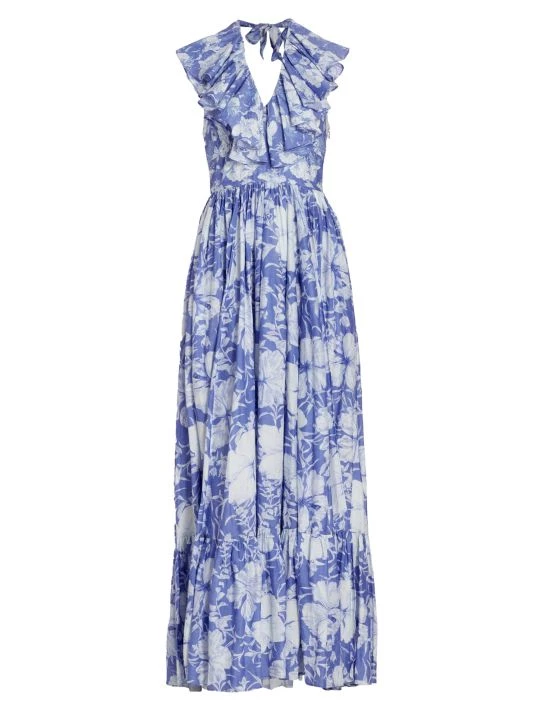 LoveShackFancy Marienette Halter Maxi Dress 1 LoveShackFancy Marienette Halter Maxi Dress