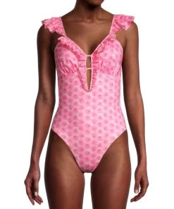 LoveShackFancy Tibbie Ruffle One-Piece Swimsuit -LoveShackFancy And Billionaire Boys Club Sales unnamed file 363