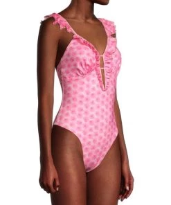 LoveShackFancy Tibbie Ruffle One-Piece Swimsuit -LoveShackFancy And Billionaire Boys Club Sales unnamed file 364