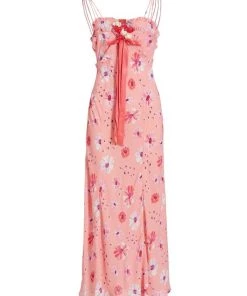 LoveShackFancy Ridley Floral Slip Dress