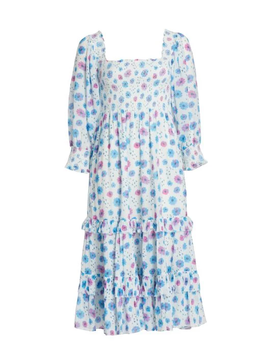LoveShackFancy Miri Floral Midi-Dress 1 LoveShackFancy Miri Floral Midi-Dress