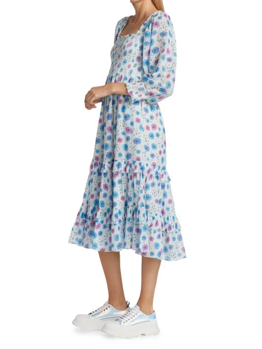 LoveShackFancy Miri Floral Midi-Dress 2 LoveShackFancy Miri Floral Midi-Dress - Image 2