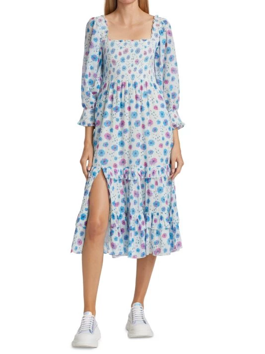 LoveShackFancy Miri Floral Midi-Dress 3 LoveShackFancy Miri Floral Midi-Dress - Image 3