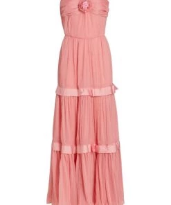 LoveShackFancy Teresa Tiered Strapless Dress