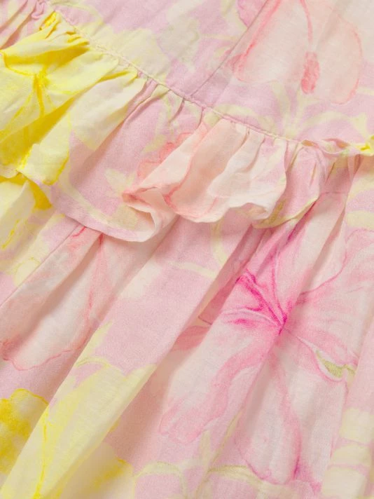 LoveShackFancy Fabienne Floral Ruffle Mini Dress 6 LoveShackFancy Fabienne Floral Ruffle Mini Dress - Image 6