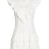 LoveShackFancy Lunetta Lace-Trim Mini Dress