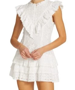 LoveShackFancy Lunetta Lace-Trim Mini Dress 9 LoveShackFancy Lunetta Lace-Trim Mini Dress -LoveShackFancy And Billionaire Boys Club Sales unnamed file 419