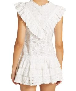 LoveShackFancy Lunetta Lace-Trim Mini Dress 11 LoveShackFancy Lunetta Lace-Trim Mini Dress -LoveShackFancy And Billionaire Boys Club Sales unnamed file 421