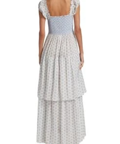 LoveShackFancy Anzie Smocked Maxi Dress -LoveShackFancy And Billionaire Boys Club Sales unnamed file 436