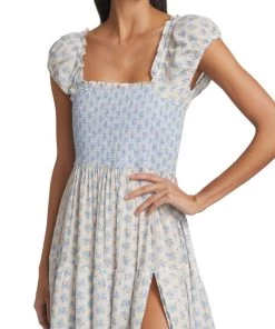 LoveShackFancy Anzie Smocked Maxi Dress -LoveShackFancy And Billionaire Boys Club Sales unnamed file 437