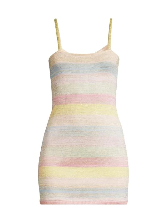 LoveShackFancy Lessie Striped Knit Mini Dress 1 LoveShackFancy Lessie Striped Knit Mini Dress