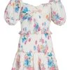 LoveShackFancy Jarrah Floral Smocked Cotton Minidress