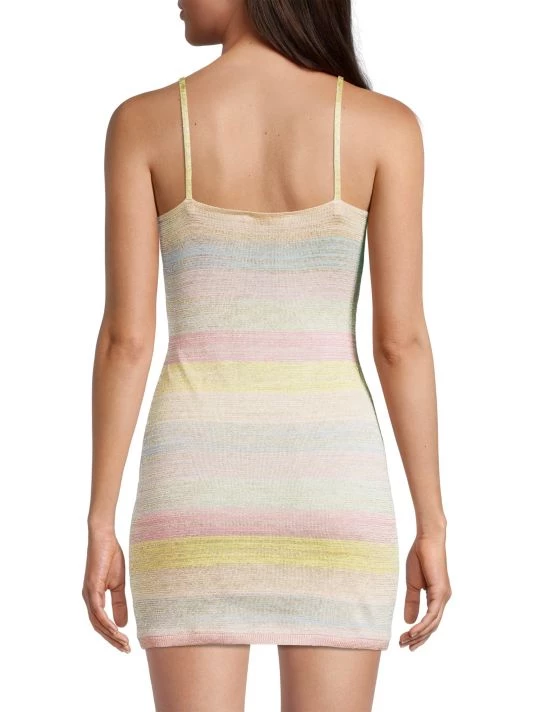 LoveShackFancy Lessie Striped Knit Mini Dress 5 LoveShackFancy Lessie Striped Knit Mini Dress - Image 5