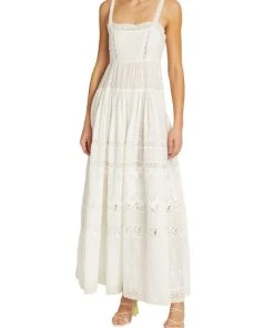 LoveShackFancy Camisha Lace-Trim Maxi Dress -LoveShackFancy And Billionaire Boys Club Sales unnamed file 447