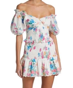 LoveShackFancy Jarrah Floral Smocked Cotton Minidress -LoveShackFancy And Billionaire Boys Club Sales unnamed file 46