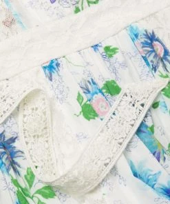 LoveShackFancy Ayala Tie-Shoulder Lace-Trim Midi-Dress -LoveShackFancy And Billionaire Boys Club Sales unnamed file 464