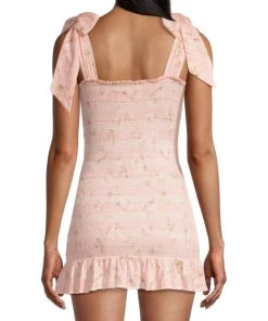 LoveShackFancy Norna Smocked Tie-Shoulder Minidress 10 LoveShackFancy Norna Smocked Tie-Shoulder Minidress -LoveShackFancy And Billionaire Boys Club Sales unnamed file 495
