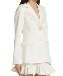 LoveShackFancy Lula Tailored Lace-Trim Blazer -LoveShackFancy And Billionaire Boys Club Sales unnamed file 511