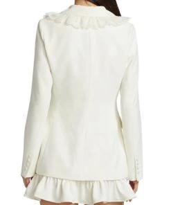 LoveShackFancy Lula Tailored Lace-Trim Blazer -LoveShackFancy And Billionaire Boys Club Sales unnamed file 512