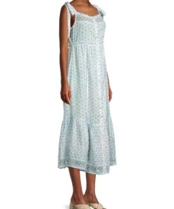 LoveShackFancy Carlyle Shoulder-Tie Lace-Trim Tiered Midi Dress -LoveShackFancy And Billionaire Boys Club Sales unnamed file 54